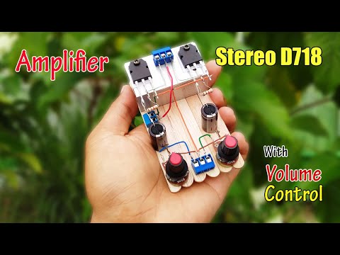 DIY Powerful Stereo Amplifier with Transistor D718 | 12V Stereo Amplifier