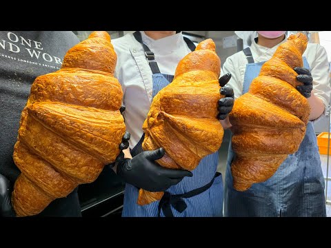 슈퍼 사이즈! 국내에서 가장 크다는 요즘 핫한 대왕 크로와상 / Super size! Giant King Croissant | korean dessert