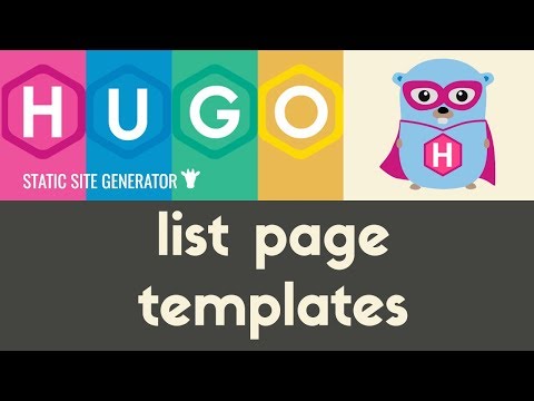 List Page Templates | Hugo - Static Site Generator | Tutorial 12