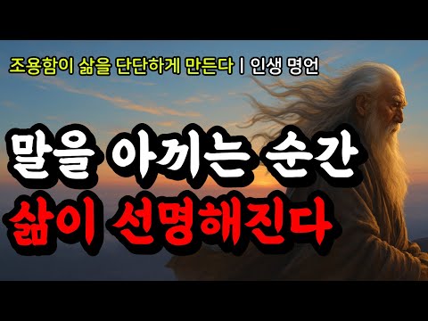 조용함이 삶을 단단하게 만든다ㅣ명심보감, 채근담, 묵자, 다산 정약용, 석가모니, 발타자르 그라시안, 몽테뉴, 쇼펜하우어의 인생 명언ㅣ말을 아끼는 순간, 삶이 선명해진다
