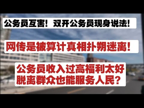 公务员互害，双开公务员现身说法！网传被算计真相扑朔迷离！公务员收入福利太好，脱离群众也能服务人民？公务员收入取决于平均收入，这样才能激发服务人民的动力，人民富裕公务员自然涨薪！