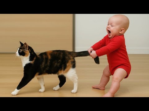 When Your Baby Is Raised by a Cat ❤️