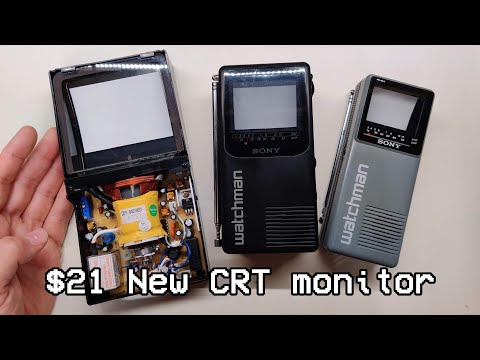 This small CRT monitor is less than 2" thick