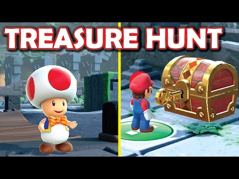 Super Mario Party - Treasure Hunt!! (Team Bowser Jr and Mario vs Team Yoshi and Daisy!!)