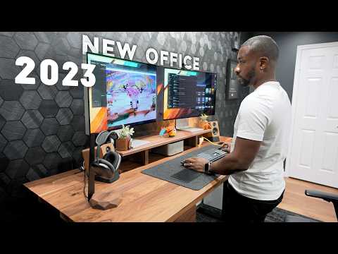 My NEW Ultimate Desk Setup & Office Tour 2023!