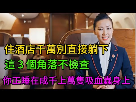 住酒店千萬別直接躺下！這 3 個角落不檢查，你可能正睡在成千上萬隻「吸血蟲」身上#酒店安全 #避坑指南 #隱藏攝像頭 #生活智慧 #旅行攻略 #深度解說 #行業內幕