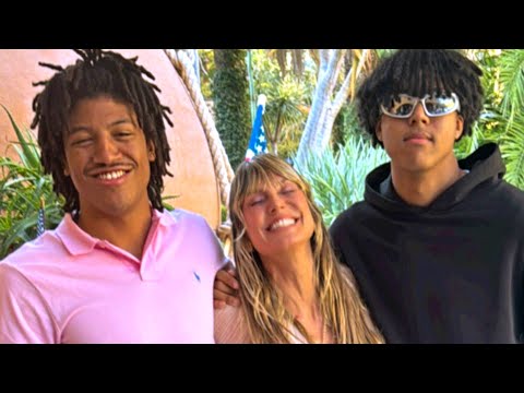 Heidi Klum's Sons With Seal TOWER Over Her in Rare Family Outing