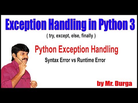 Exception Handling in Python || Syntax Error vs Runtime Error || by Durga Sir