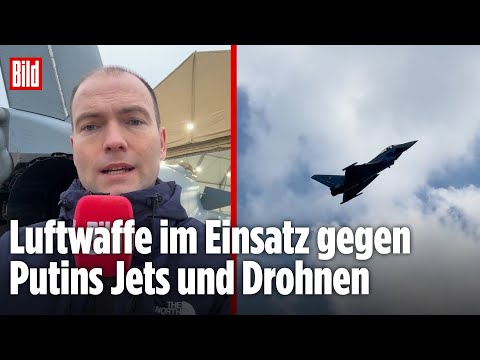 Deutsche Eurofighter schützen NATO-Luftraum Polens und Rumäniens | BILD-Lagezentrum VOR ORT