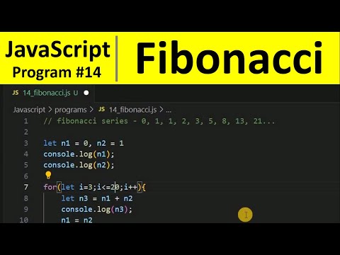 JavaScript Program 14 - Print the Fibonacci Series in JavaScript