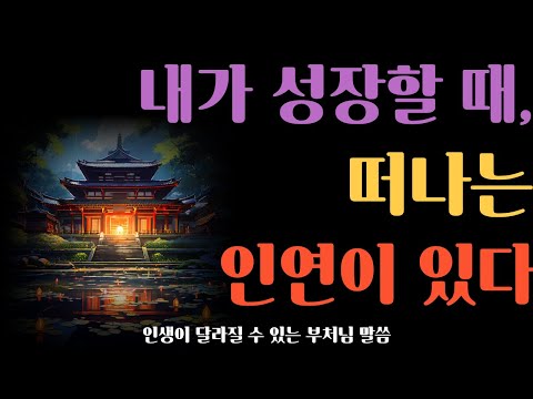 내가 성장할 때 떠나는 인연이 있다ㅣ부처님이 알려주신 관계의 법칙ㅣ성장의 징조ㅣ은빛레코드