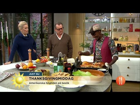 Stjärnkocken Marcus Samuelsson lagar Thanksgivingmiddag - Nyhetsmorgon (TV4)