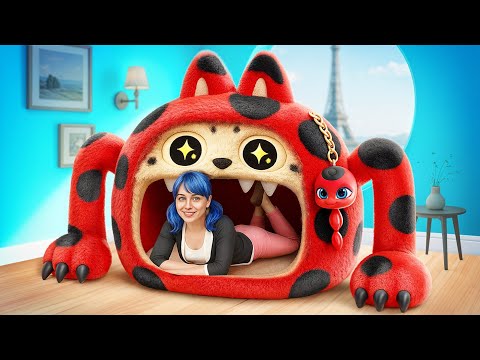 LadyBug Devient la Poupée Géante LABUBU! Deviens LabubuBug!