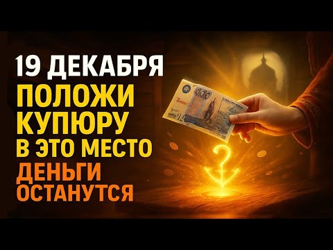 19 ДЕКАБРЯ: Положи одну купюру в это место - деньги перестанут уходить на год