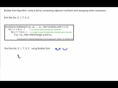 Algorithm: Bubble Sort Example 1
