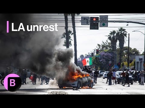 Footage of Los Angeles, San Francisco Immigration Protests