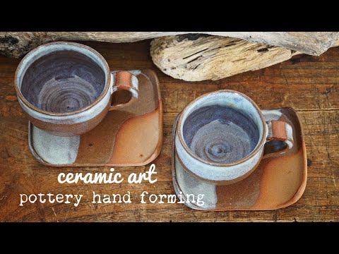 「陶芸」pottery/making a coffee cups/手びねりでコーヒーカップを造った【いろいろ作るchannel】ちょっと失敗した