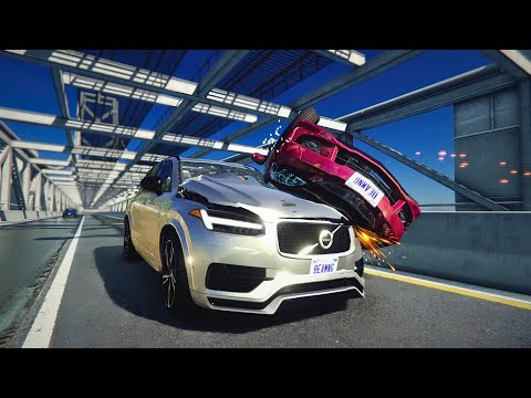 BeamNG Drive - Crossroad Car Crashes #10