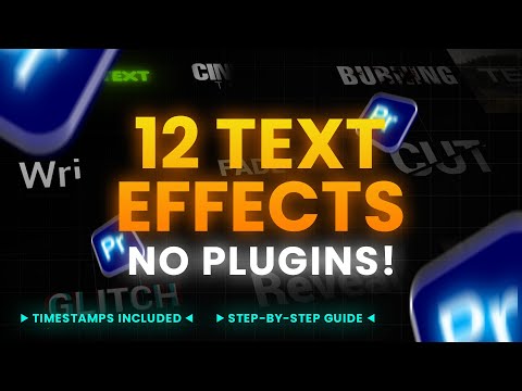 12 Amazing Premiere Pro Text Effects | Ultimate Tutorial for Beginners!
