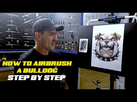 Airbrushing for beginners painting a bulldog step by step guide