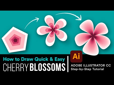Create Simple Vector Flowers in Adobe Illustrator 🌸
