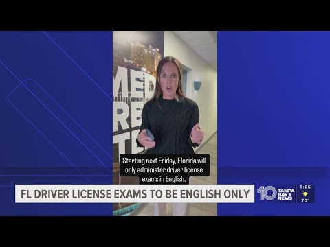 Florida driver's license exams to be in English only starting February 6