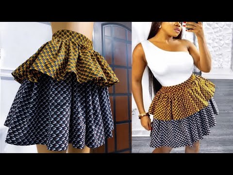 How to Cut and Sew a Double Layered Gathered Skirt| Beginners Friendly.