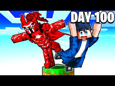 I Survived 100 Days in SOLO LEVELING Minecraft on One Block