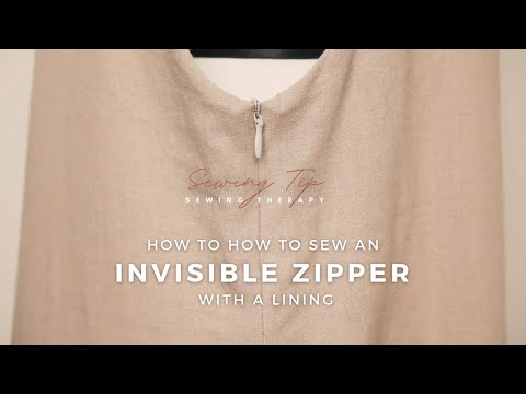 How to Sew An Invisible Zipper With A Lining | Sewing Therapy Tips & Tricks