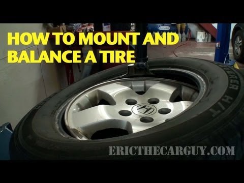 How To Mount and Balance A Tire -EricTheCarGuy