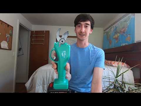 Reviewing the cheapest 21V battery power pruning shears I could find