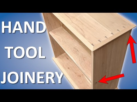 Awesome Dovetailed Bookcase With (mostly) Hand Tools!