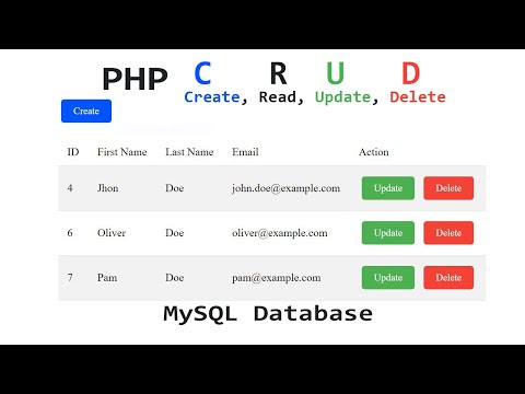 PHP CRUD | Create, Read, Update, Delete With MySQL Database