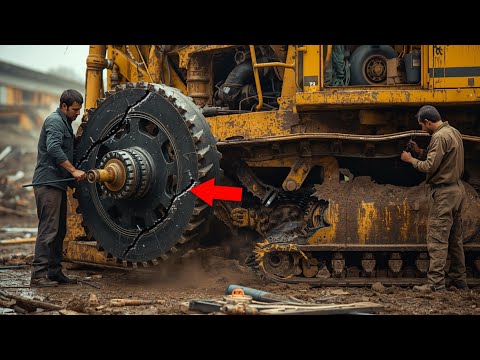 Caterpillar Loader Broken Under-Wheel Gear Repaired by Expert Mechanic – Amazing Fix