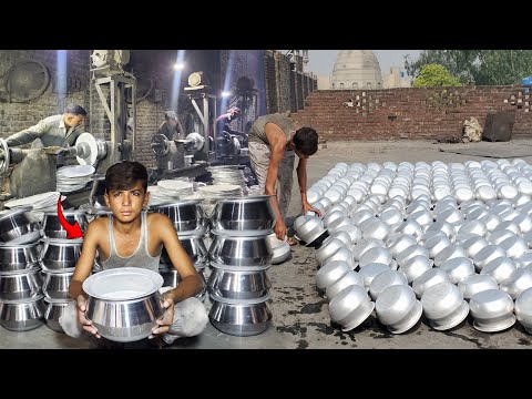 Amazing Process of Millions tons Aluminium Scrap Recycling To Convert Non Stick Pots in Factory