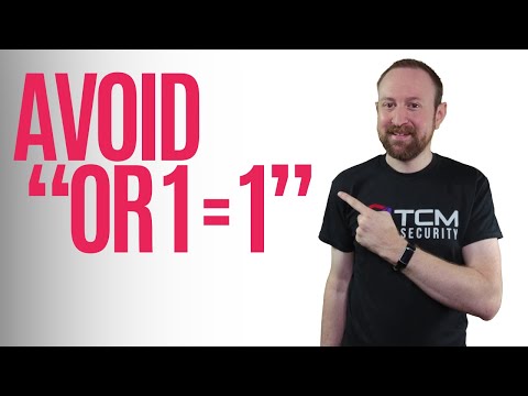 Avoid "OR 1=1" in SQL Injections