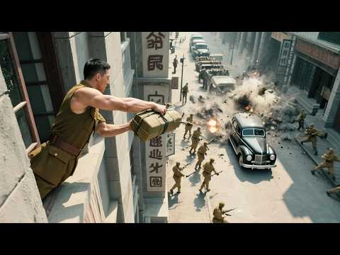 Agent hides high, sees Japanese colonel, detonates bomb, kills 100 soldiers and blows up colonel!