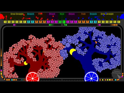 Growing Tree Battle in Algodoo