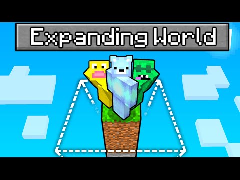 Can We Survive EXPANDING WORLD Minecraft???