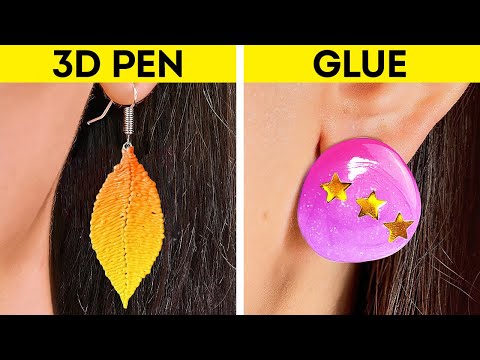 3D Pen VS Glue Gun Beautiful DIY Jewelry Ideas And Cool Crafts