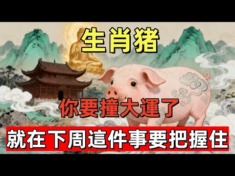 生肖猪，你要撞大運了！就在下周，這件事會讓你笑得合不攏嘴！一定要把握住！#生肖星象#屬相運勢#生肖#家運#手寫#生肖運勢的那些事#先知#風水變化#提升運勢