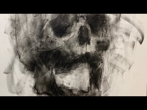 HOW TO DRAW A SKULL WITH CHARCOAL