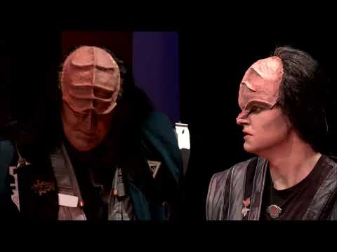 Stephen Fry performs in a Klingon version of Hamlet