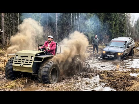 Пробираемся к Хижине в Лесу через Болота на Хайлюксах и болотоходе