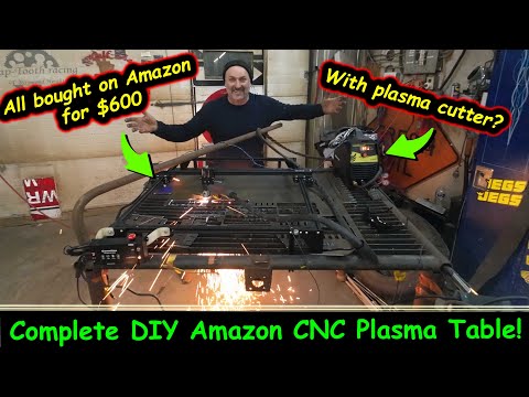 Simple DIY CNC plasma table with plasma cutter for 600$ off Amazon.