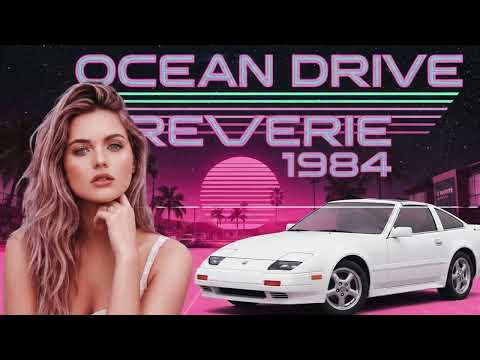 Ocean Drive Reverie 1984 – Synthwave Reflections Beneath Tangerine Skies