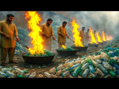 Pakistan Industrial Process - Extreme Ways to Make Chairs from Plastic Waste - @AsianWorker-v2g