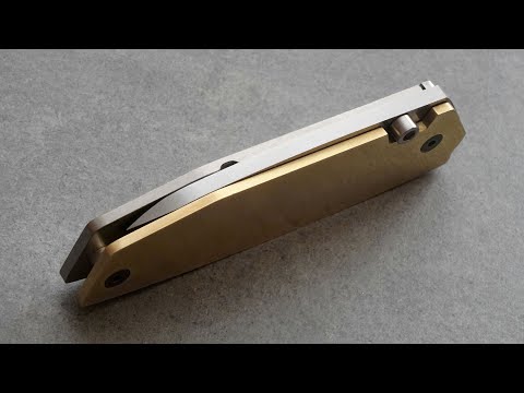 Knife Making - Brass Titanium Frame Lock Folder