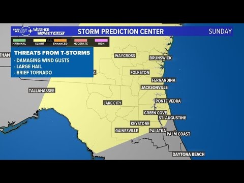 Weather Impact Alert: Tracking strong storms headed to the First Coast this weekend