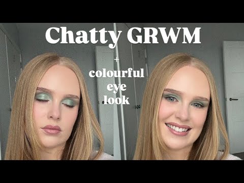 Chatty GRWM | colourful eyeshadow tutorial for beginners